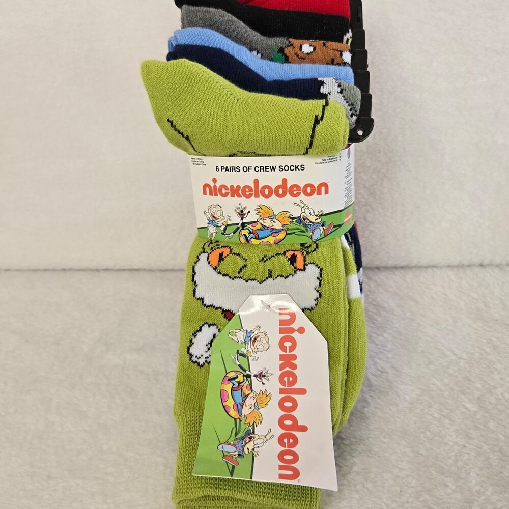 Nickelodeon 6 Pair Crew Socks Set